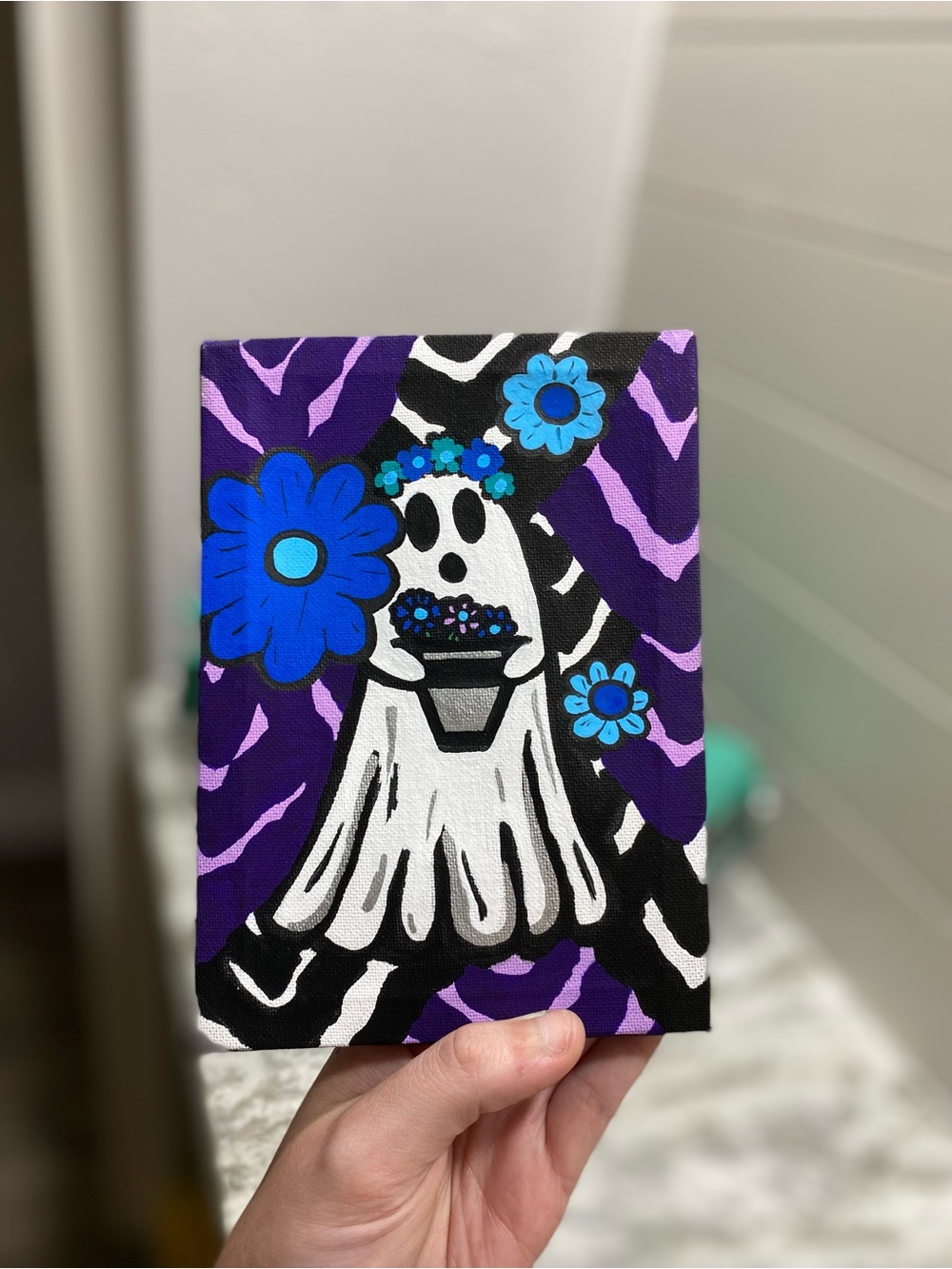 Flower Ghost Canvas Art - Picture 3 of 4